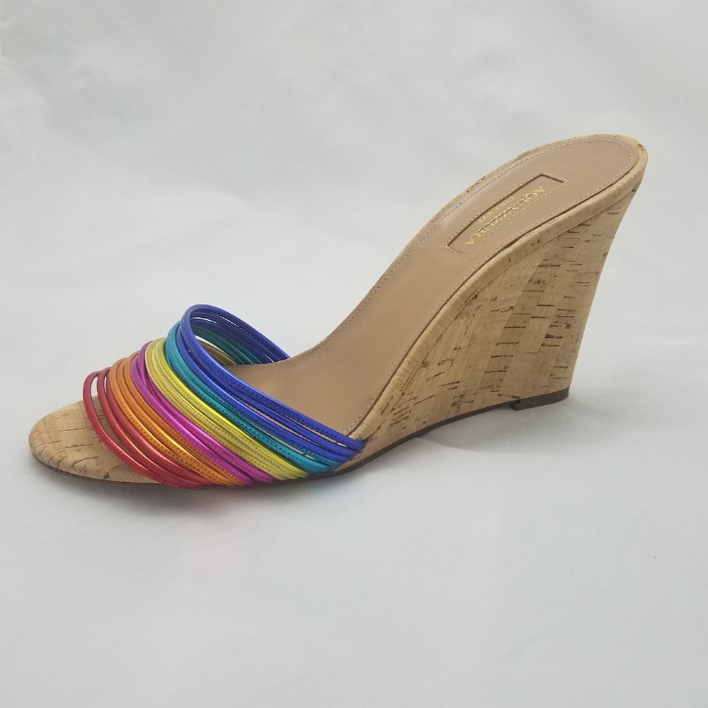 Aquazzura rainbow bangle cork mule 39.5 - Picture 1 of 3